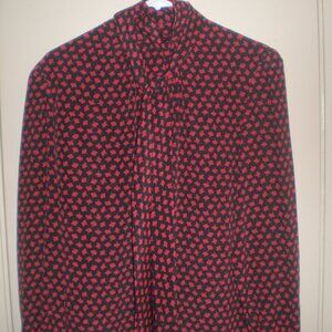 Women's Vintage Jones New York Blouse with attached neck tie Size 8